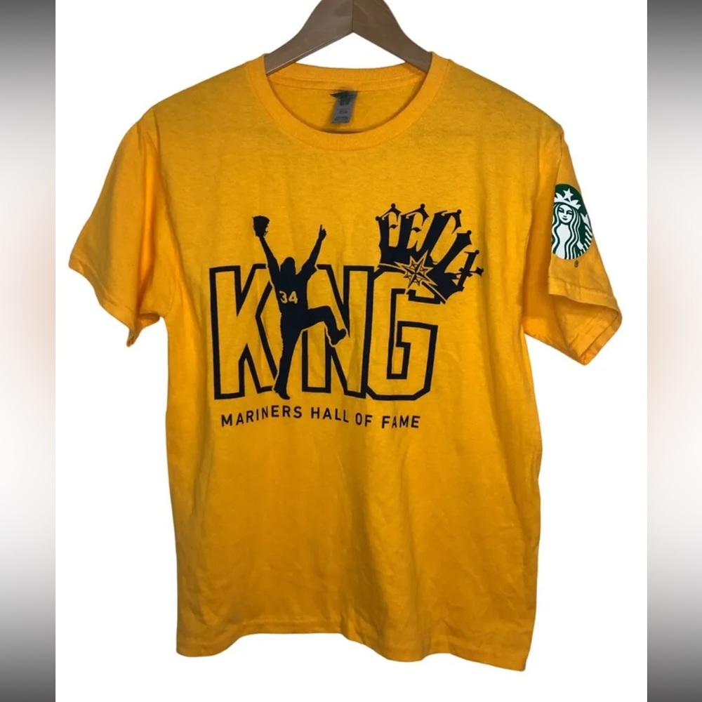 Seattle Mariners Hall of Fame King Felix Hernandez L Shirt Starbucks NEW 2023
